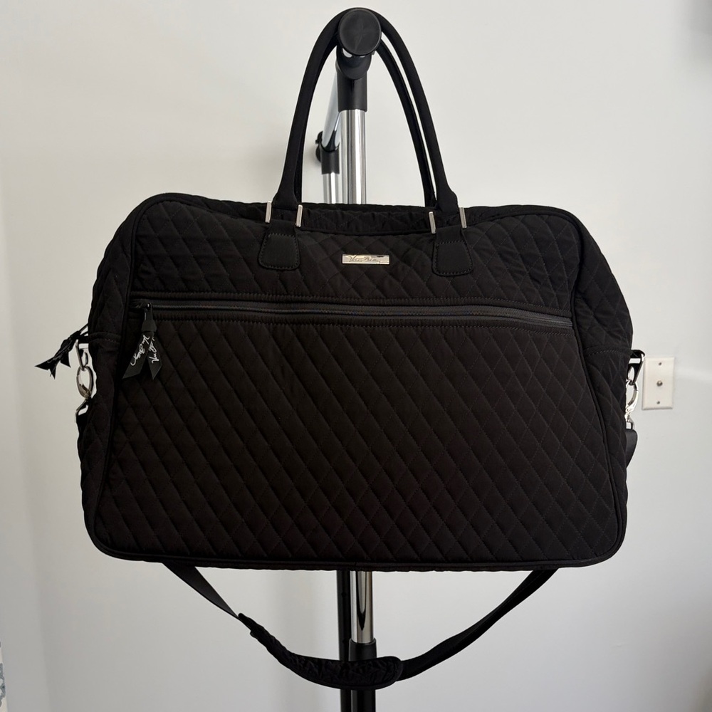 Vera Bradley Black Quilted Travel Bag